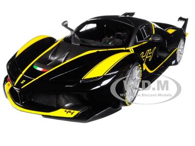 Ferrari FXX-K 44 Black with Yellow Stripes \