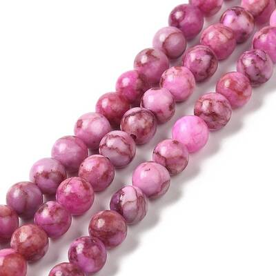 Natural Dyed White Jade Beads Strands