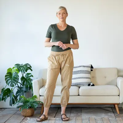 Paw Print Khaki Joggers - 1X