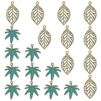 40Pcs 4 Style Zinc Alloy Pendants