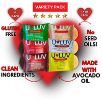 U-LUV Foods 6 Cookie Pack No Seed OIls Artificial Flavors Colors or Preservatives Gluten-Free Top 14 Allergen-Free Healthy Sn...