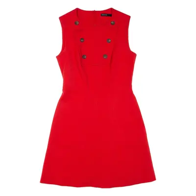 KAREN MILLEN Womens Fit & Flare Dress Red Sleeveless Knee Length UK 10
