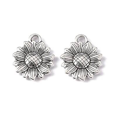 Sunflower Tibetan Style Alloy Pendants