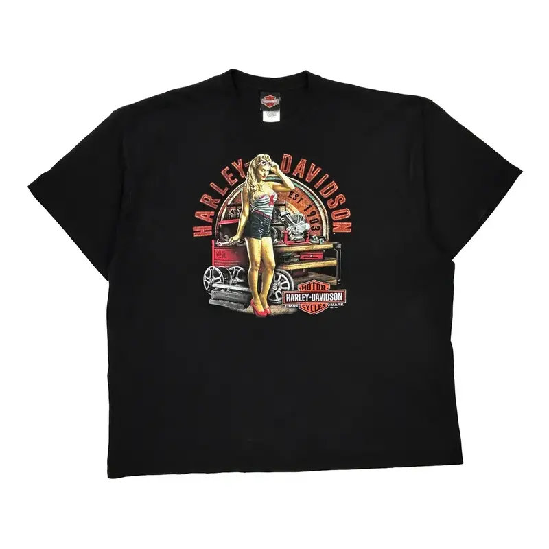 Ohio Harley Davidson Graphic T-Shirt - 3XL Black Cotton