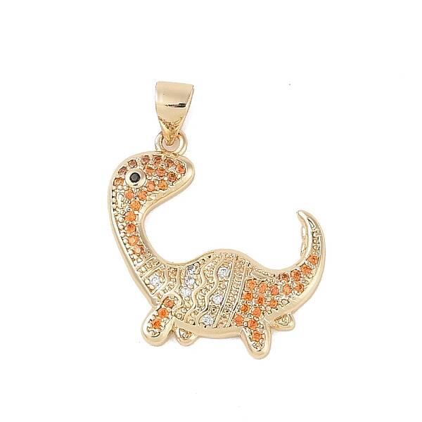 Brass Micro Pave Cubic Zirconia Pendants