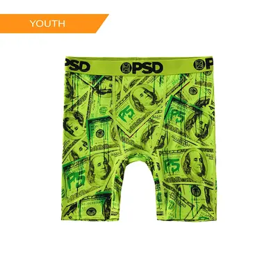 PSD Youth Boy's P5 Money Pop Boxer Brief - Soft, Breathable and Comfortable Stretch Underwear