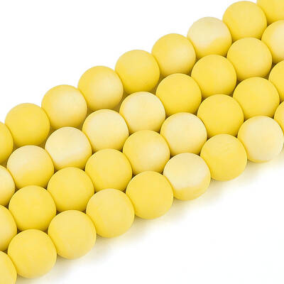 Frosted Opaque Glass Beads Strands