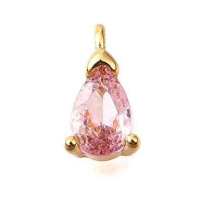 Brass Micro Pave Cubic Zirconia Pendants
