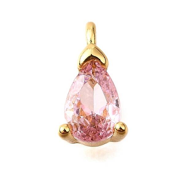 Brass Micro Pave Cubic Zirconia Pendants