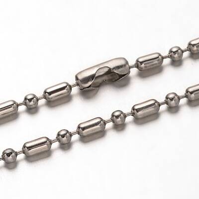 Non-Tarnish 304 Stainless Steel Ball Chains Necklaces