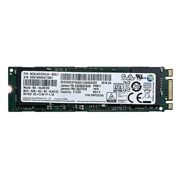 00JT010 Lenovo 512GB Triple-Level Cell SATA 6Gb/s M.2 2280 Solid State Drive