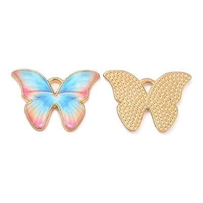 Light Gold Tone Alloy Enamel Pendants