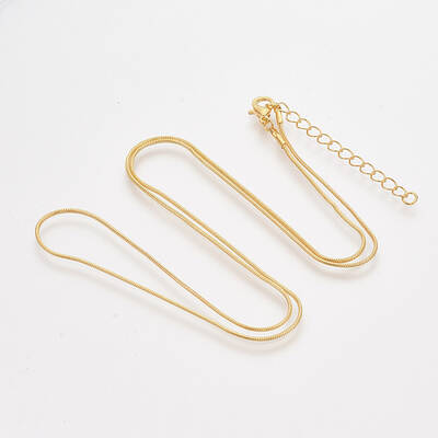 Brass Round Snake Chain Necklace Making