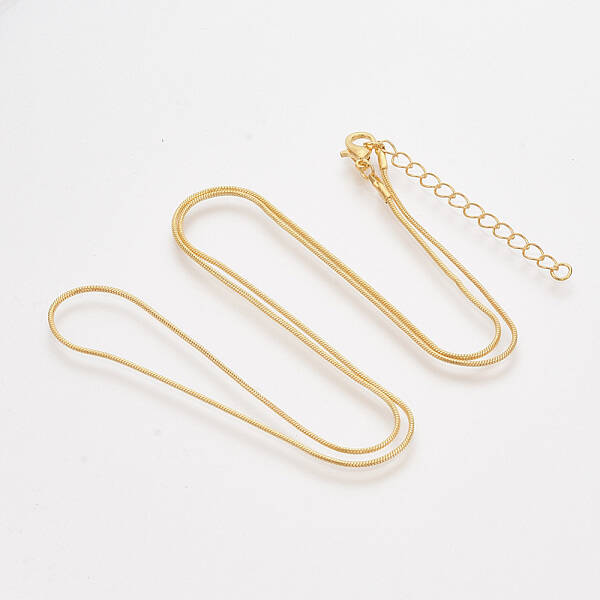 Brass Round Snake Chain Necklace Making