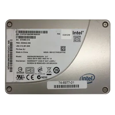 Intel SSDSA2M160G2GN | X25-M 160GB Multi-Level Cell SATA 3Gb/s 2.5-Inch Solid State Drive