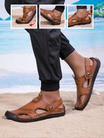 Men's Sporty Hollow Out Design Slippers, Casual Breathable Comfortable Slippers for Beach Vacation, Fashionable Slippers for ...