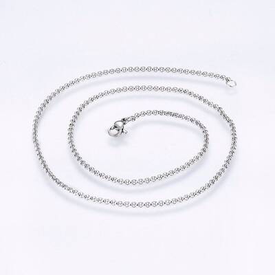 Non-Tarnish 304 Stainless Steel Rolo Chain Necklaces