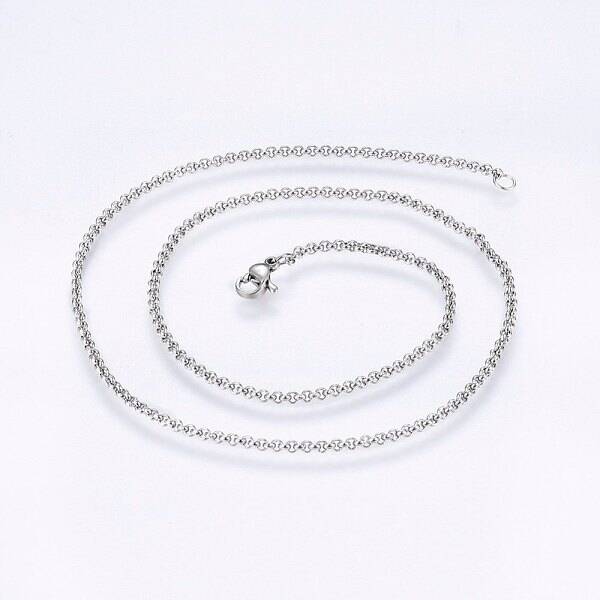 Non-Tarnish 304 Stainless Steel Rolo Chain Necklaces
