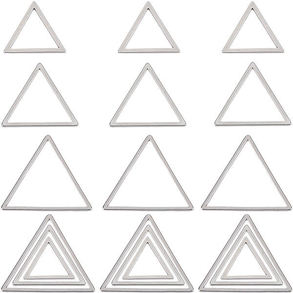 60Pcs 3 Sizes 304 Stainless Steel Linking Ring