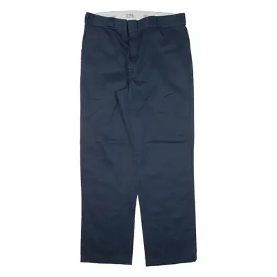 DICKIES 874 Workwear Mens Trousers Blue Regular Straight W38 L32