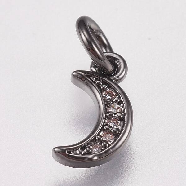 Brass Micro Pave Cubic Zirconia Charms