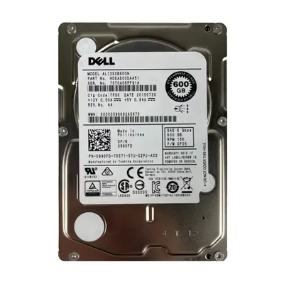 0990FD Dell 600GB 6Gb/s SAS 15000 2.5-inch 64MB Hard Drive