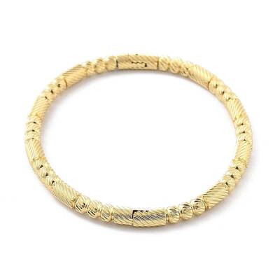 Ion Plating(IP) 304 Stainless Steel Grooved Hinged Bangles