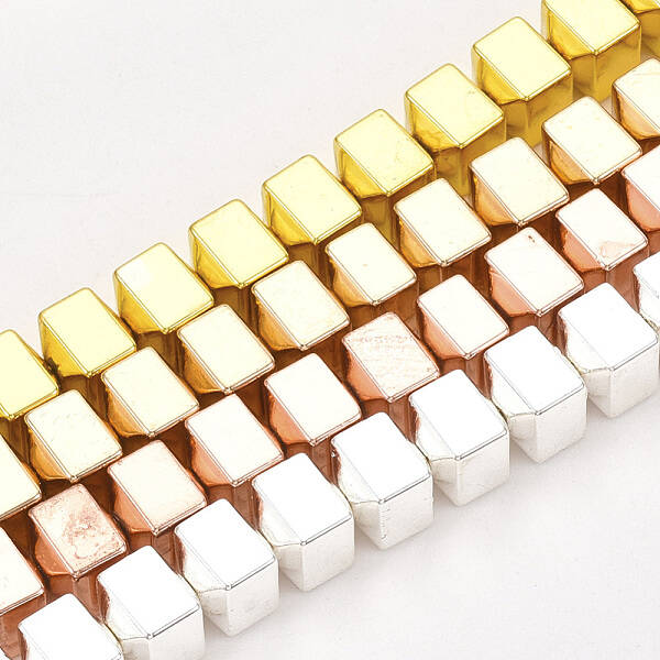 Electroplate Non-magnetic Synthetic Hematite Beads Strands