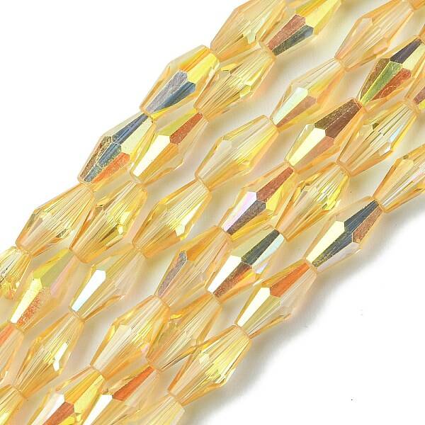 Transparent Electroplate Glass Beads Strands