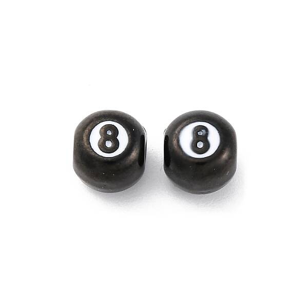 8 Ball 304 Stainless Steel Enamel Beads