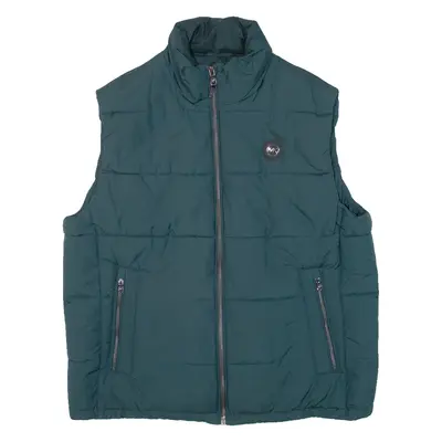 MICHAEL KORS Womens Puffer Gilet Green L