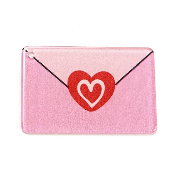 Valentine's Day Theme Opaque Acrylic Pendants