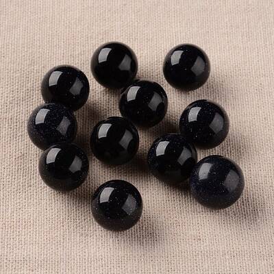 Synthetic Blue Goldstone Beads