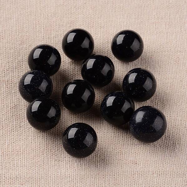 Synthetic Blue Goldstone Beads