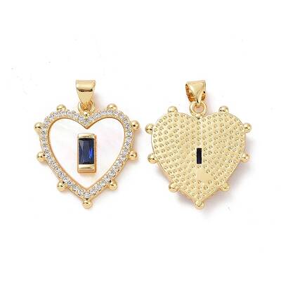 Brass Micro Pave Cubic Zirconia Pendants