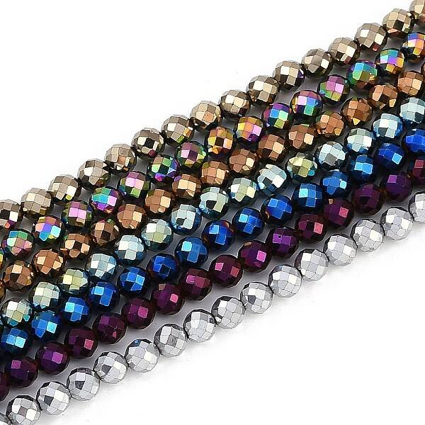 Electroplated Synthetic Non-magnetic Hematite Beads Strands