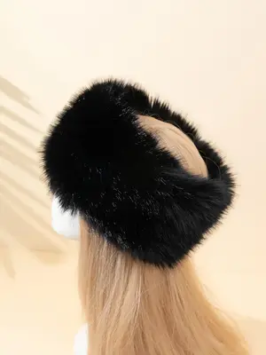 Solid Color Empty Top Plush Hat, Casual Warm Ear Protection Hat for Fall & Winter, Fashion Accessories for Women & Girls