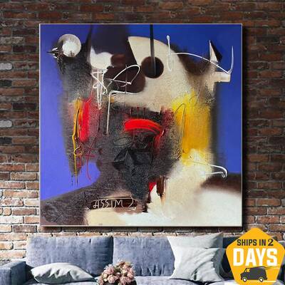 Original Colorful Paintings on Canvas Abstract Wall Decor Modern Textured Oil Painting Artwork for Living Room | PROTECTION 3...