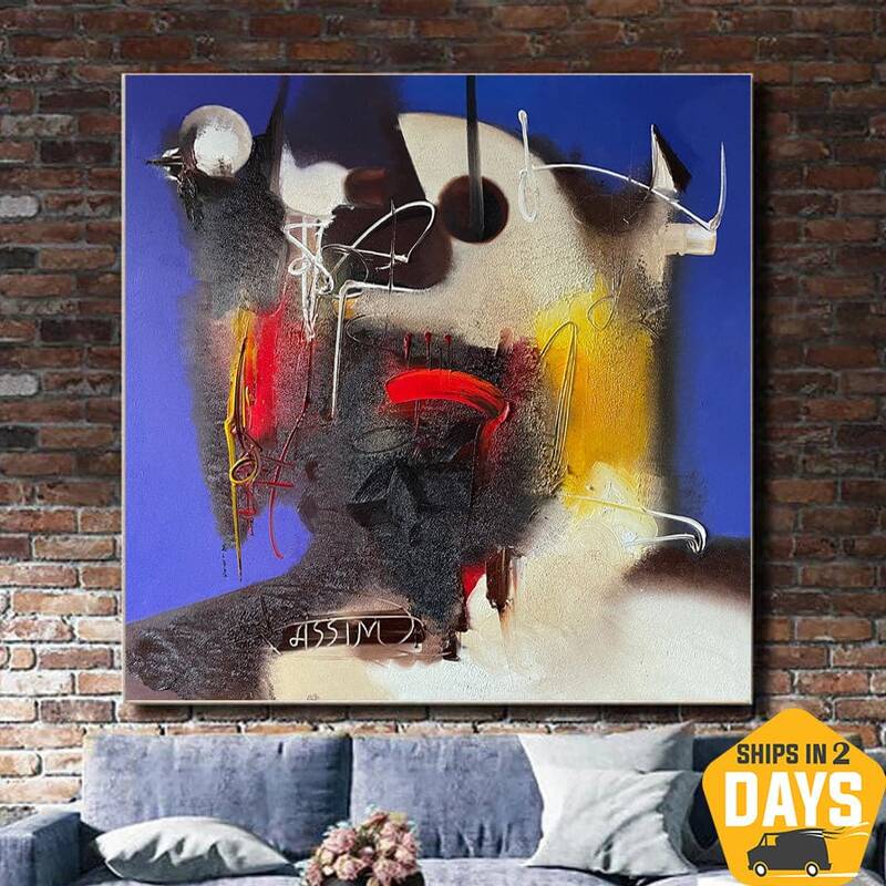 Original Colorful Paintings on Canvas Abstract Wall Decor Modern Textured Oil Painting Artwork for Living Room | PROTECTION 3...