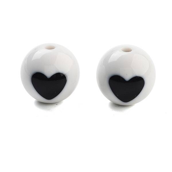 Opaque Printed Acrylic Beads