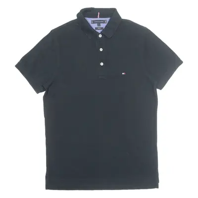 TOMMY HILFIGER Slim Fit Mens Polo Shirt Black M