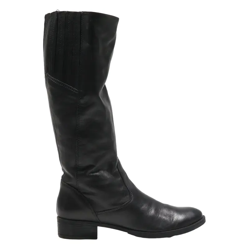 GEOX High Boots Black Leather Womens UK 4