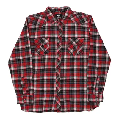 Route 66 Checked Flannel Shirt - XL Red Cotton