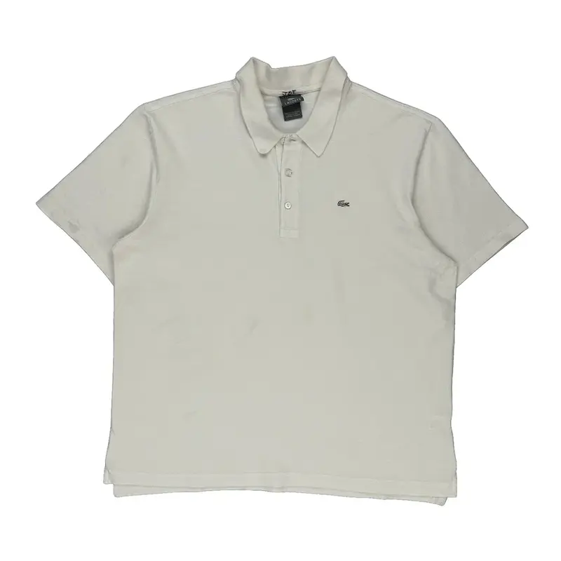 Lacoste Polo Shirt - 2XL White Cotton