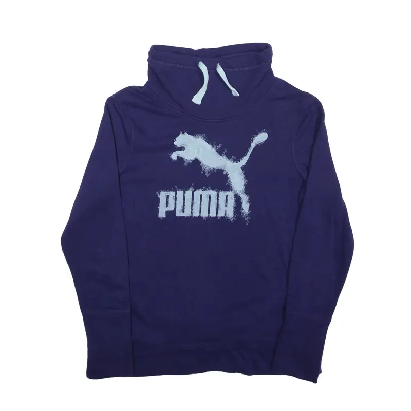 PUMA Sweatshirt Purple High Neck Womens UK 14