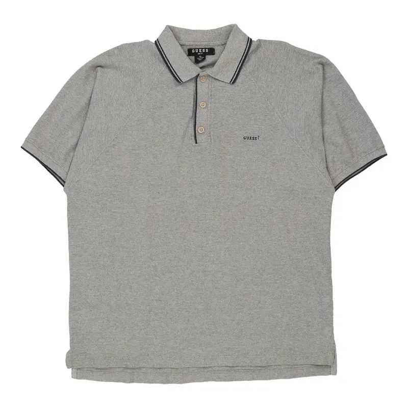 Golf Guess Polo Shirt - XL Grey Cotton