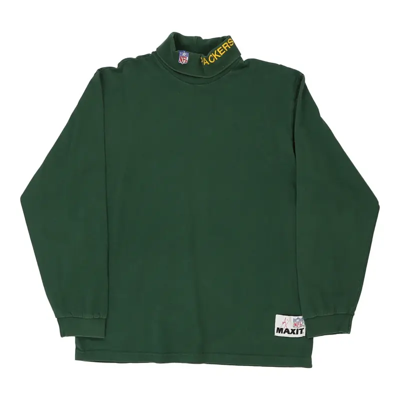 Green Bay Packers Maxit NFL Rollneck - Large Green Cotton