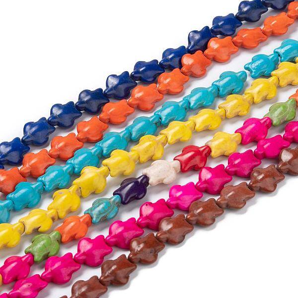 Dyed Synthetic Turquoise Beads Strands