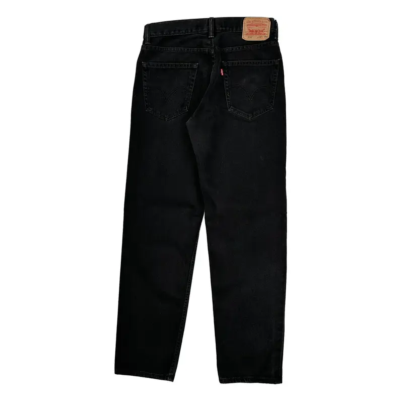 Relaxed Fit 550 Levis Jeans - 30W 33L Black Cotton