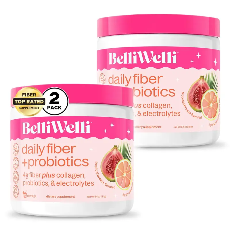 BelliWelli Daily Fiber + Probiotics - Tropical Breeze - 2 pack